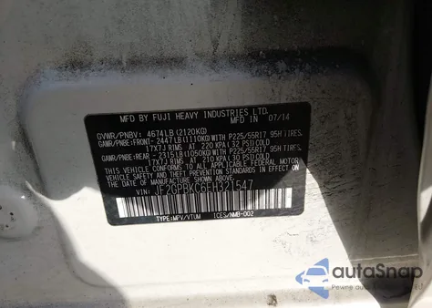 2014 Subaru Xv Crosstrek Hybrid 2.0I Touring z USA, uszkodzony, nr VIN JF2GPBKC6EH321547